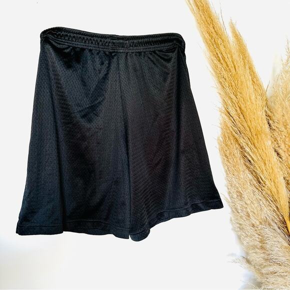 MENS CHAMPION Black Red Basketball Mesh Cornell Drawstring Workout Gym Shorts M - Picture 12 of 13